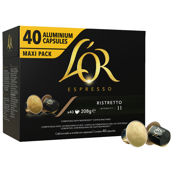 LOR Espresso Coffee Capsules Ristretto Pack 40
