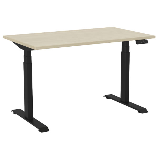 Knight Haven Desk Black/Nordic 1200(w)x700(d)x630-1280mm(h)