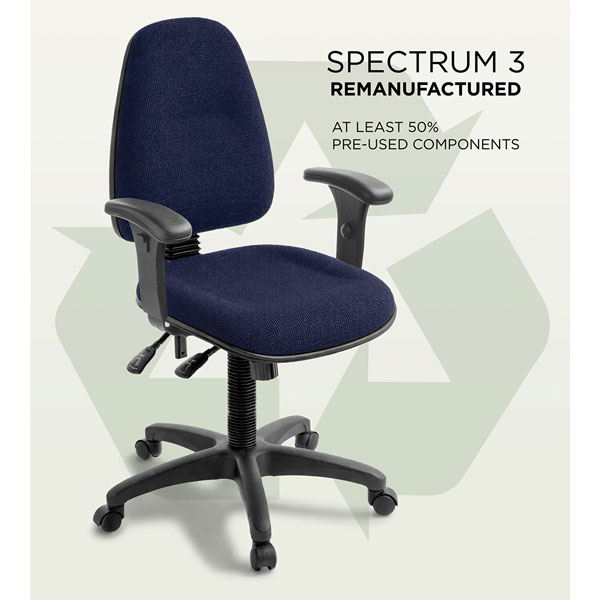 Navy Office Chair with Arms