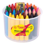 JOVI JUMBO WAX CRAYONS ASSORTED COLOURS BOX 60