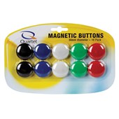 QUARTET MAGNETIC BUTTONS 20MM ASSORTED PACK 10