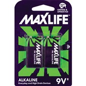 MAXLIFE BATTERY ALKALINE 9 VOLT PACK 2