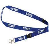 REXEL ID LANYARD PREPRINTED STAFF BLUE PACK 5