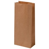 HEAVY DUTY PAPER BAG NO3 BLOCK BOTTOM W185 X H380 X D100MM BROWN PACK 200