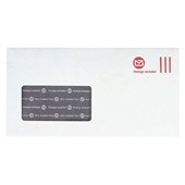 NZ POST ENVELOPE POSTAGE INCLUDED WINDOW SELF SEAL DLE W225 X L114MM WHITE PACK 100