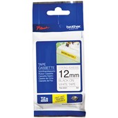 BROTHER TZE231 STRONG ADHESIVE LABELLING TAPE 12MM BLACK ON WHITE