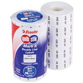 QUIKSTIK MARK II PRICING GUN LABEL PERMANENT USE BY ROLL 1000 23 X 16MM WHITE PACK 5