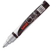 UNI CHALK MARKER BULLET TIP 1825MM SILVER