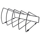 OKIN FILE RACK 4 SLOTS TRIANGULAR BLACK