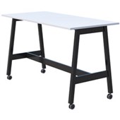 MODELLA II MOBILE LEANER W2000 X D800 X H1050MM BLACK FRAME SNOWDRIFT TOP