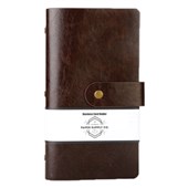 OSC LEATHER LOOK BUSINESS CARD HOLDER 96 POCKETS VINTAGE BROWN