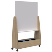 ACCENT MOVE MOBILE WHITEBOARD PLANTER H1912 X L1220 X D400MM CLASSIC OAK