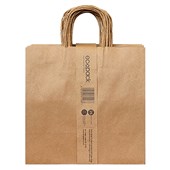 ECOPACK TWISTED HANDLE PAPER BAGS TAKEAWAY W300 X H300MM PACK 25