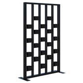 CONNECT ZONE DIVIDER FREESTANDING PLANTER L1200 x H1890MM BLACK WITH BLACK FRAME