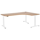 PULSE RAPID ASSEMBLY ELECTRIC RH WORKSTATION 1800X1200X600XH6251275MM WHITE BASE BEECH TOP