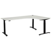 PULSE RAPID ASSEMBLY ELECTRIC RH WORKSTATION 1800X1200X600XH6251275MM BLACK BASE WHITE TOP