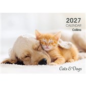 COLLINS WALL CALENDAR A4 CATS AND DOGS ODD YEAR