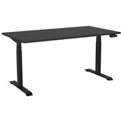 KNIGHT HAVEN ELECTRIC DESK W1500 X D800 X H6301280MM BLACK FRAME BLACK TOP
