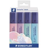 STAEDTLER 364 TEXTSURFER PASTEL HIGHLIGHTER CHISEL PACK 4