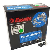 ESSELTE PAPER BINDER 75MM SILVER BOX 100
