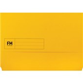FM DOCUMENT WALLET FOOLSCAP YELLOW
