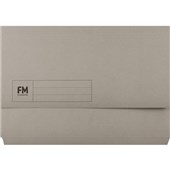 FM DOCUMENT WALLET FOOLSCAP GREY