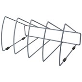 OKIN FILE RACK METAL 4 SLOTS TRIANGULAR W360 X H180 X D245MM STAINLESS