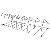 OKIN FILE RACK METAL 8 SLOTS TRIANGULAR W680 X H180 X D245MM STAINLESS