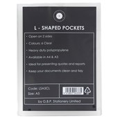 OSC LSHAPED POCKET A5 CLEAR PACK 6