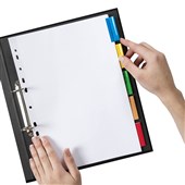 MARBIG CARDBOARD DIVIDER INSERTABLE 5 TAB A4 WHITE