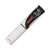 UNI CHALK MARKER CHISEL TIP 8MM WHITE