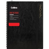COLLINS DIARY PLATINUM A41 BLACK DAY PER PAGE WIRO ODD YEAR